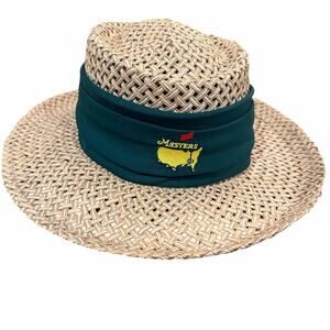 Vtg Masters Straw Hat Summer Rules by Firethorn Bow Green ANGC Augusta National